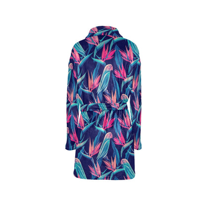 Tropical Flower Pattern Print Design TF024 Women's Fleece Robe