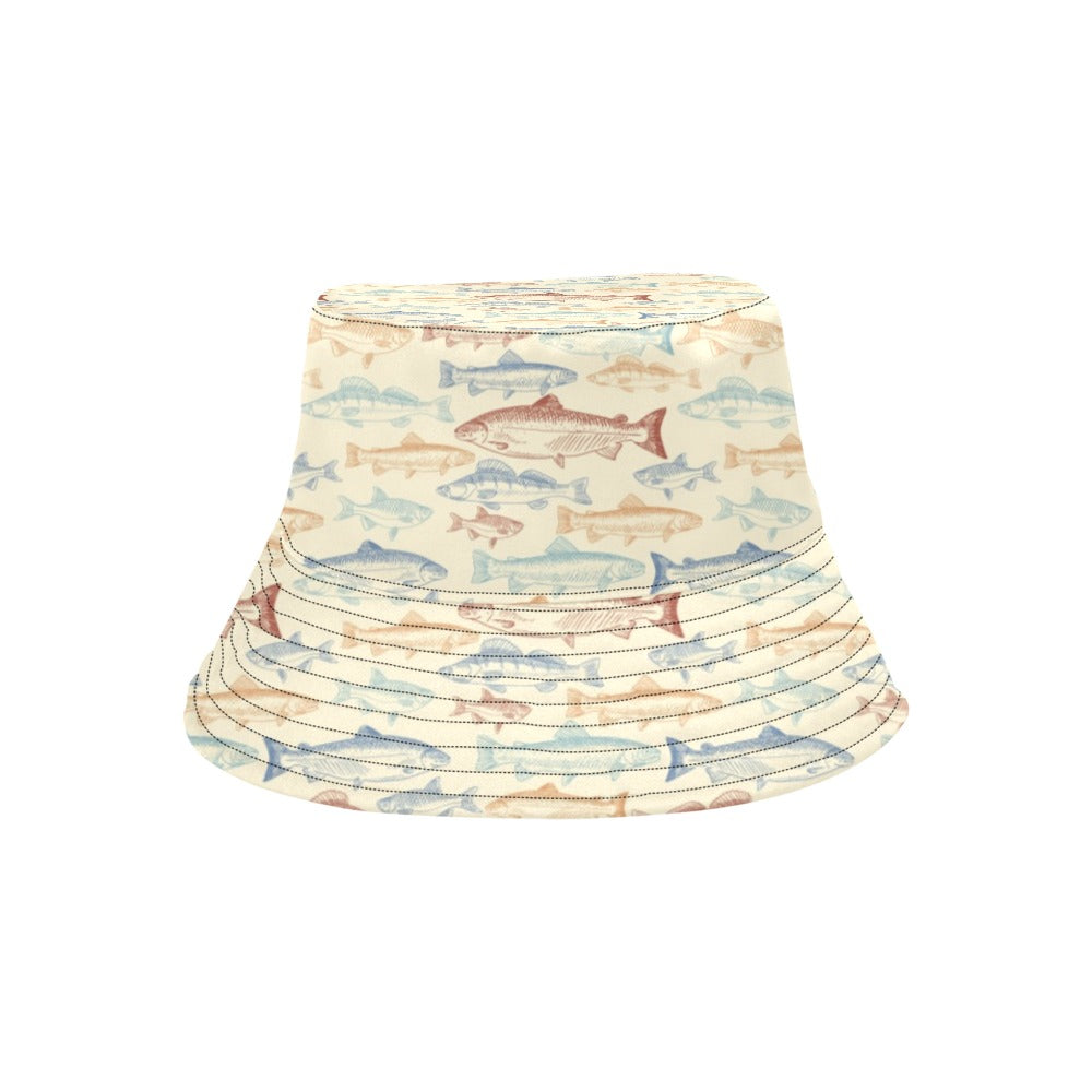 Salmon Fish Print Design LKS302 Unisex Bucket Hat
