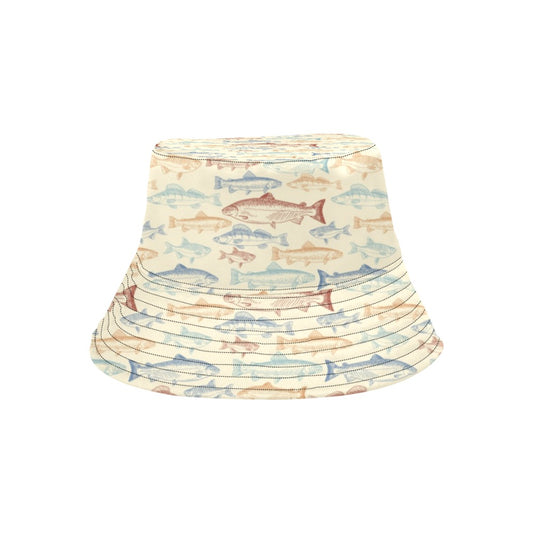 Salmon Fish Print Design LKS302 Unisex Bucket Hat