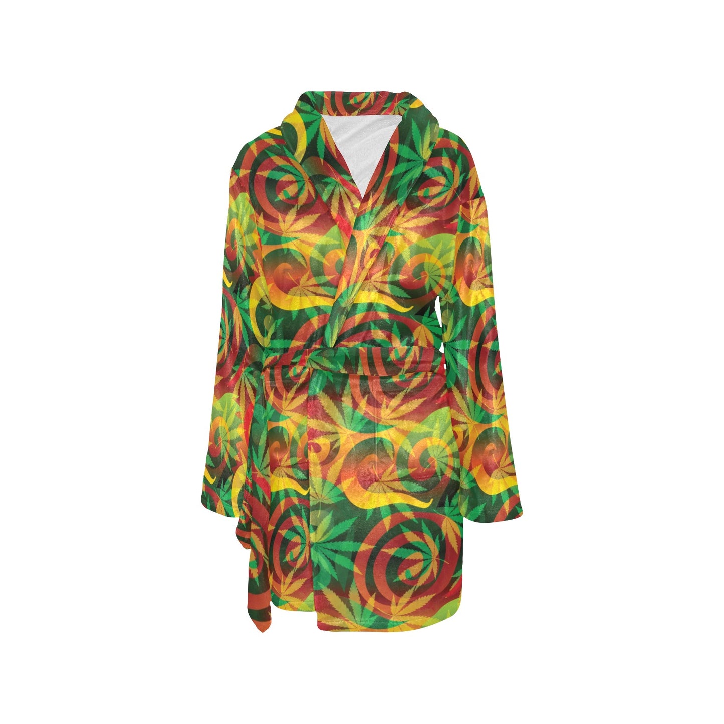Rastafarian Pattern Print Design A01 Women's Fleece Robe