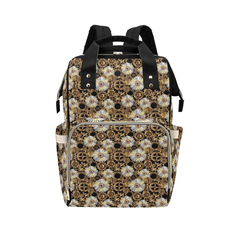 Steampunk Print Design LKS305 Diaper Bag Backpack