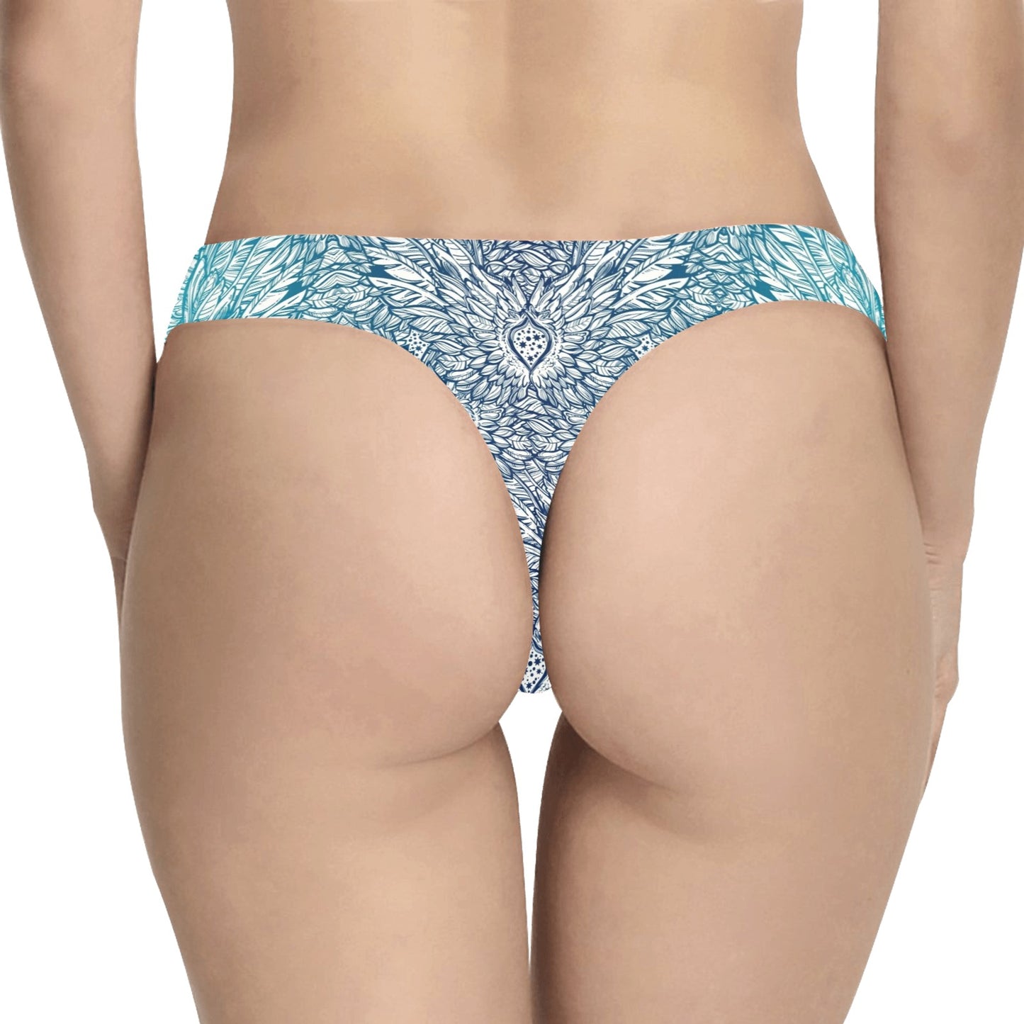 Angel Wings Boho Design Themed Print Women's Thongs