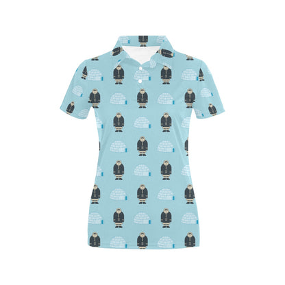 Eskimo Pattern Print Design 03 Women's Polo Shirt