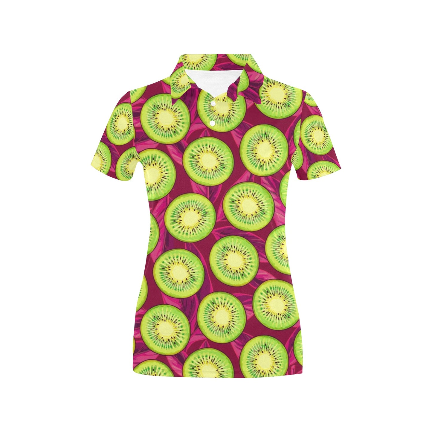 Kiwi Pattern Print Design KW05 Women's Polo Shirt