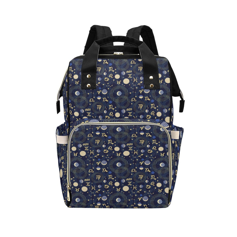 Zodiac Print Design LKS302 Diaper Bag Backpack