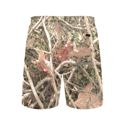 Camouflage Realistic Tree Authumn Print Men's Swim Trunks Beach Shorts