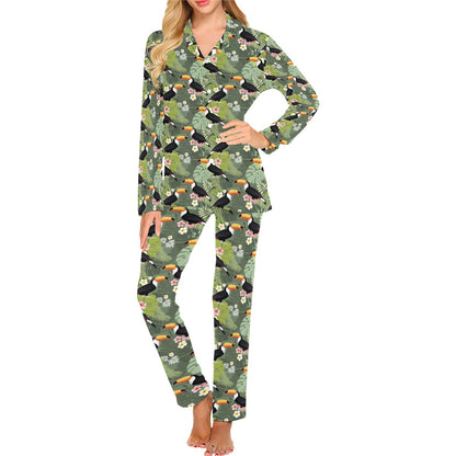 Toucan Print Design LKS304 Women's Long Pajama Set