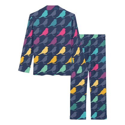 Birds Pattern Print Design 01 Women's Long Pajama Set