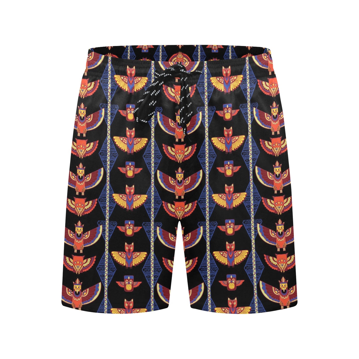 Totem Print Design LKS301 Men's Swim Trunks Beach Shorts