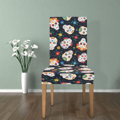 Sugar Skull Print Design LKS305 Dining Chair Slipcover