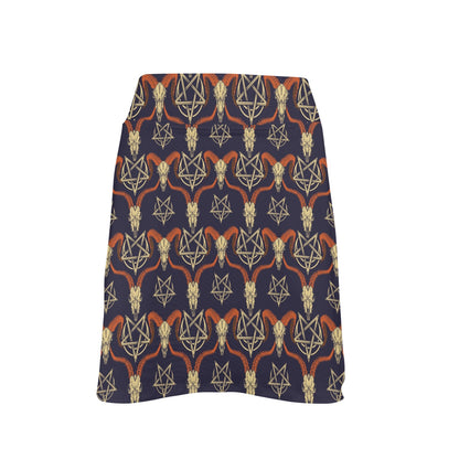 Buffalo Head Print Design LKS403 17" Golf & Pickleball Skort with Pockets