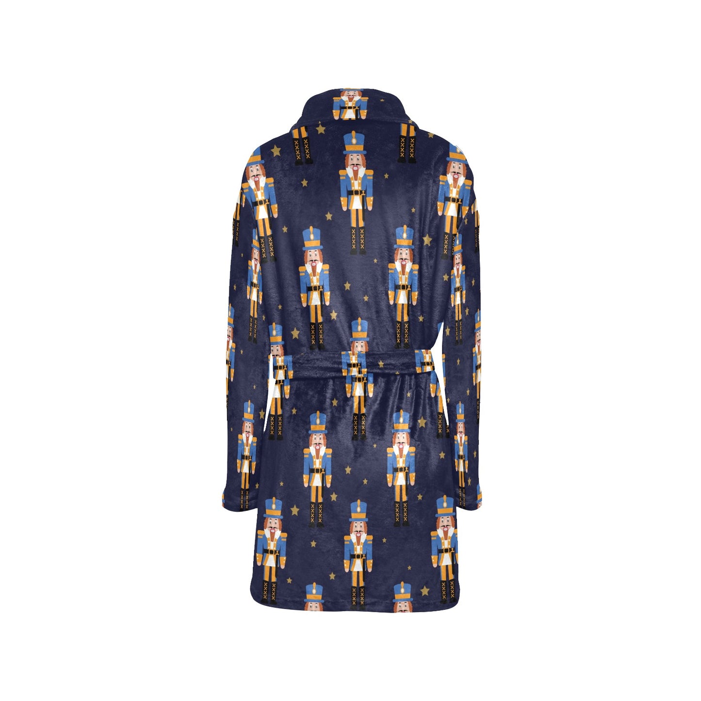 Nutcracker Pattern Print Design A04 Women's Fleece Robe