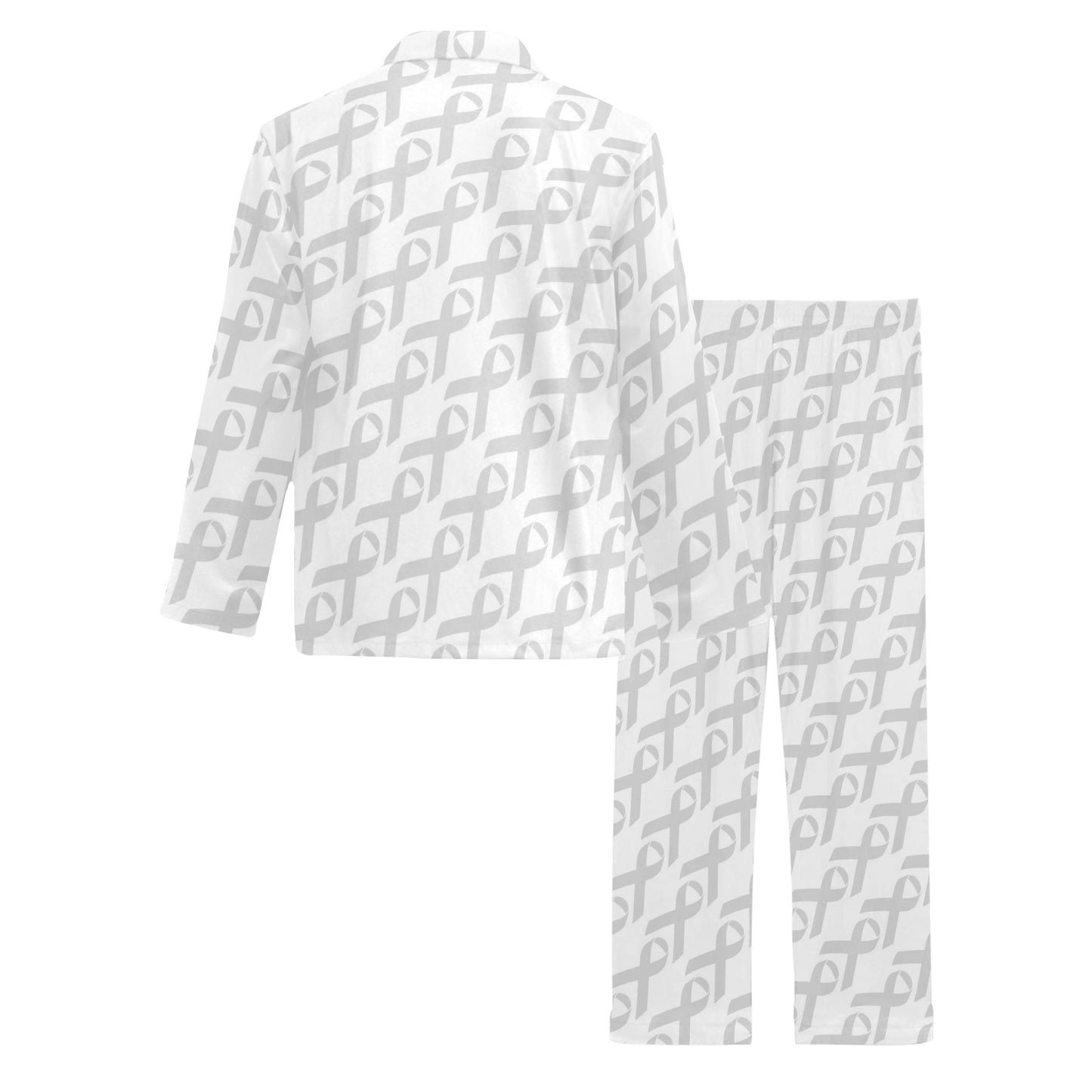 Brain cancer Pattern Print Design 02 Men's Long Pajama Set