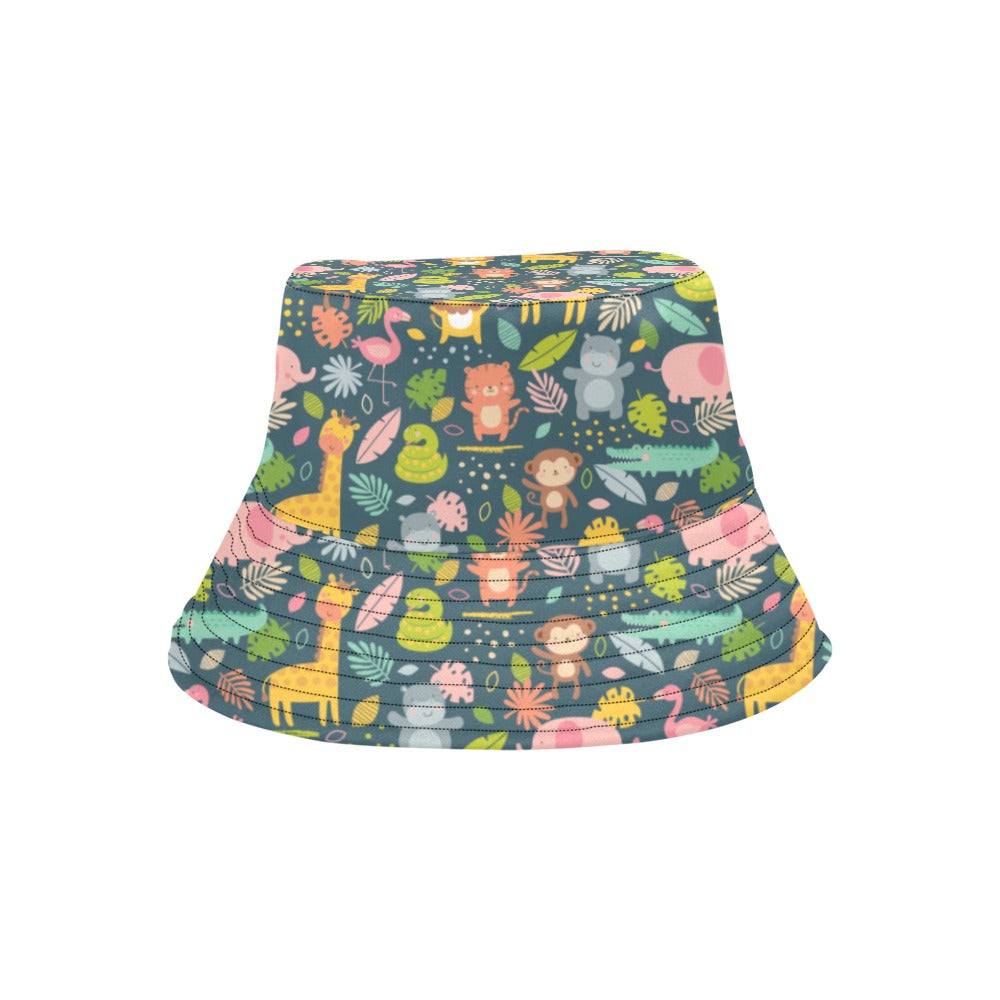 Safari Animal Cartoon Print Design LKS305 Unisex Bucket Hat
