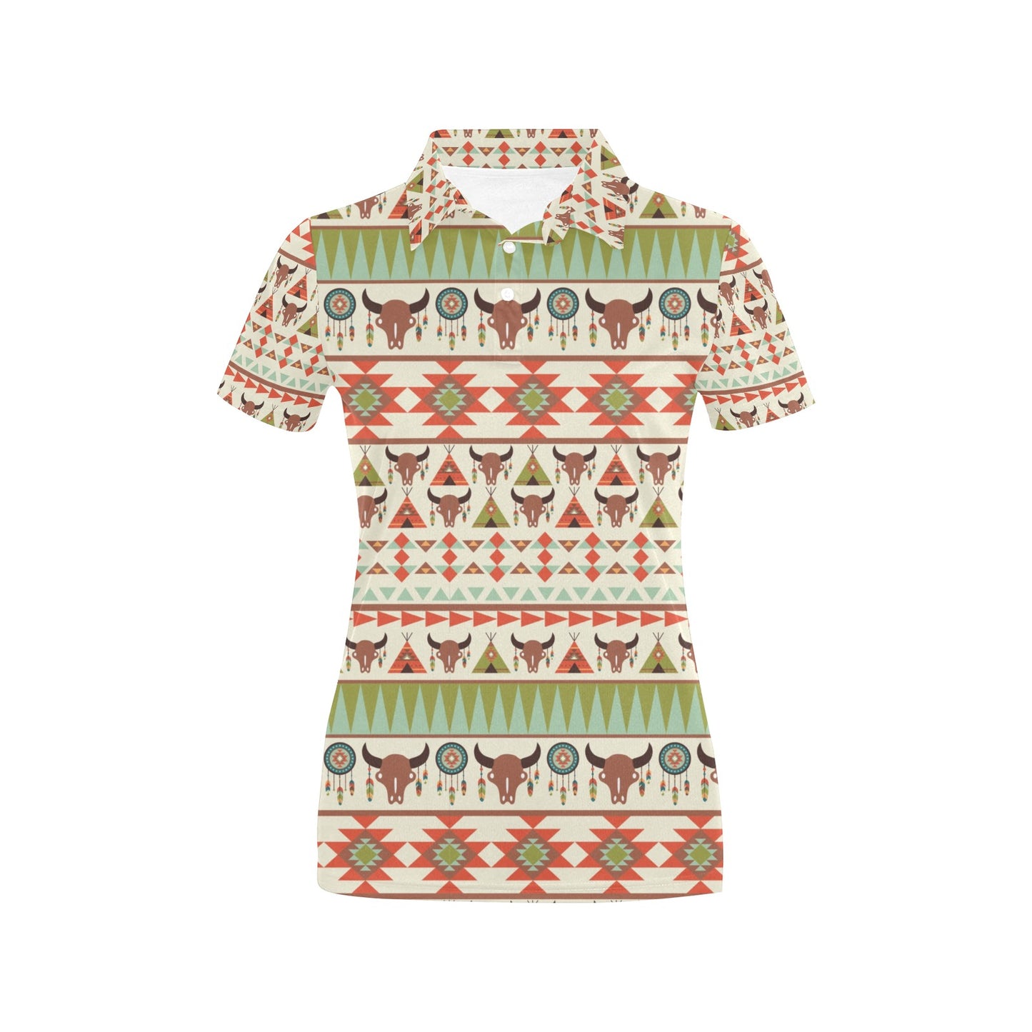 American indian Ethnic Pattern Women's Polo Shirt