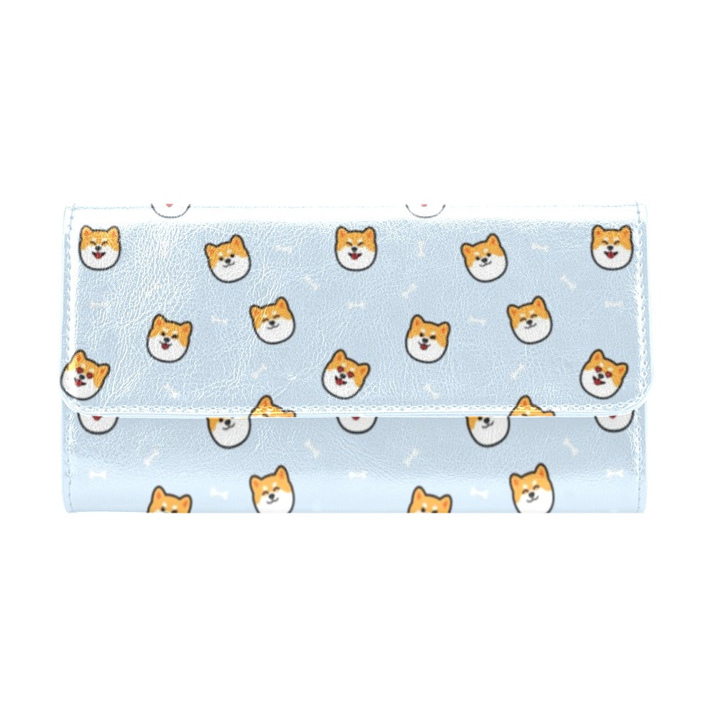 Shiba Inu Print Design LKS3012 Women's Trifold Wallet
