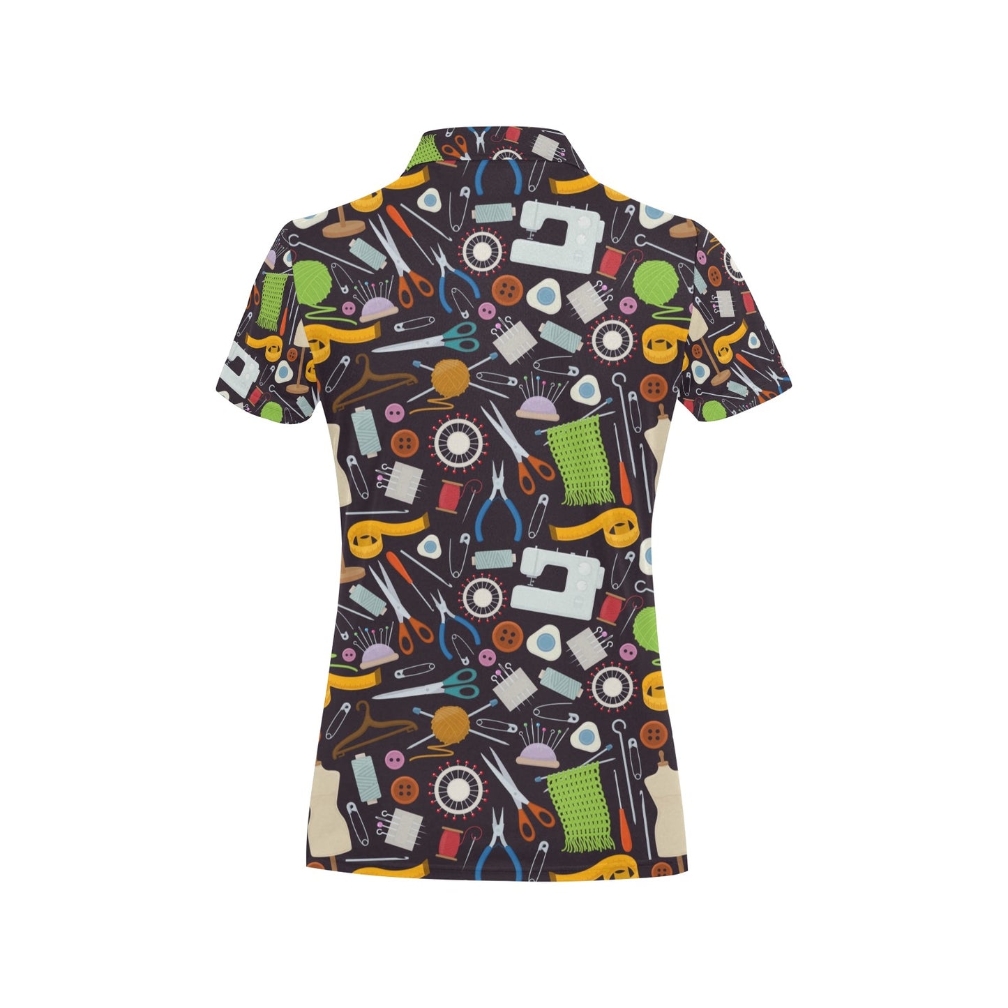 Sewing Equipment Print Design LKS308 Women's Polo Shirt