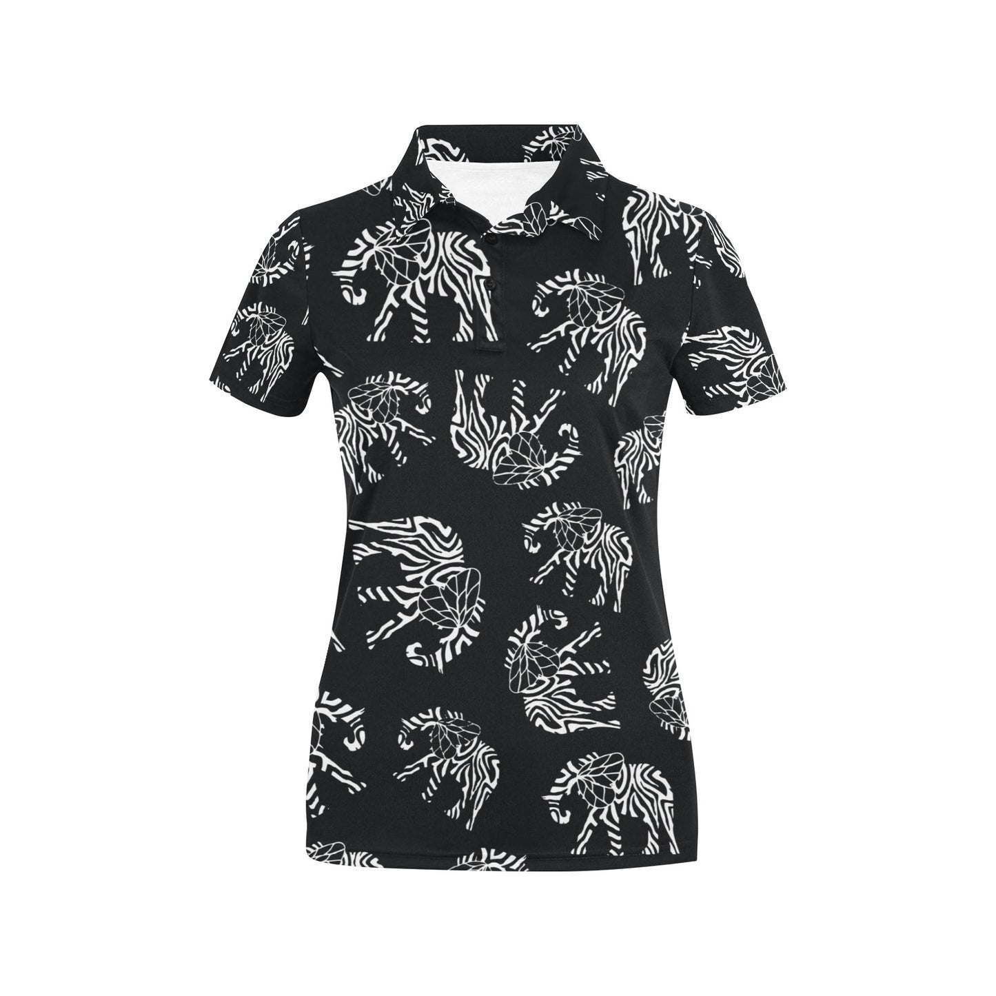 Elephant Tribal Women's Polo Shirt