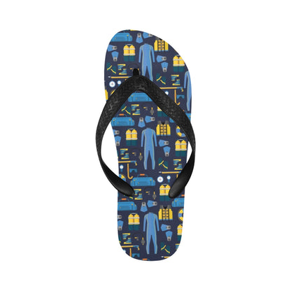 Scuba Equipment Print Design LKS305 Flip Flops