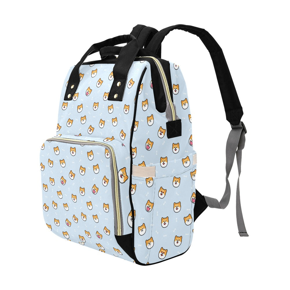 Shiba Inu Print Design LKS3012 Diaper Bag Backpack