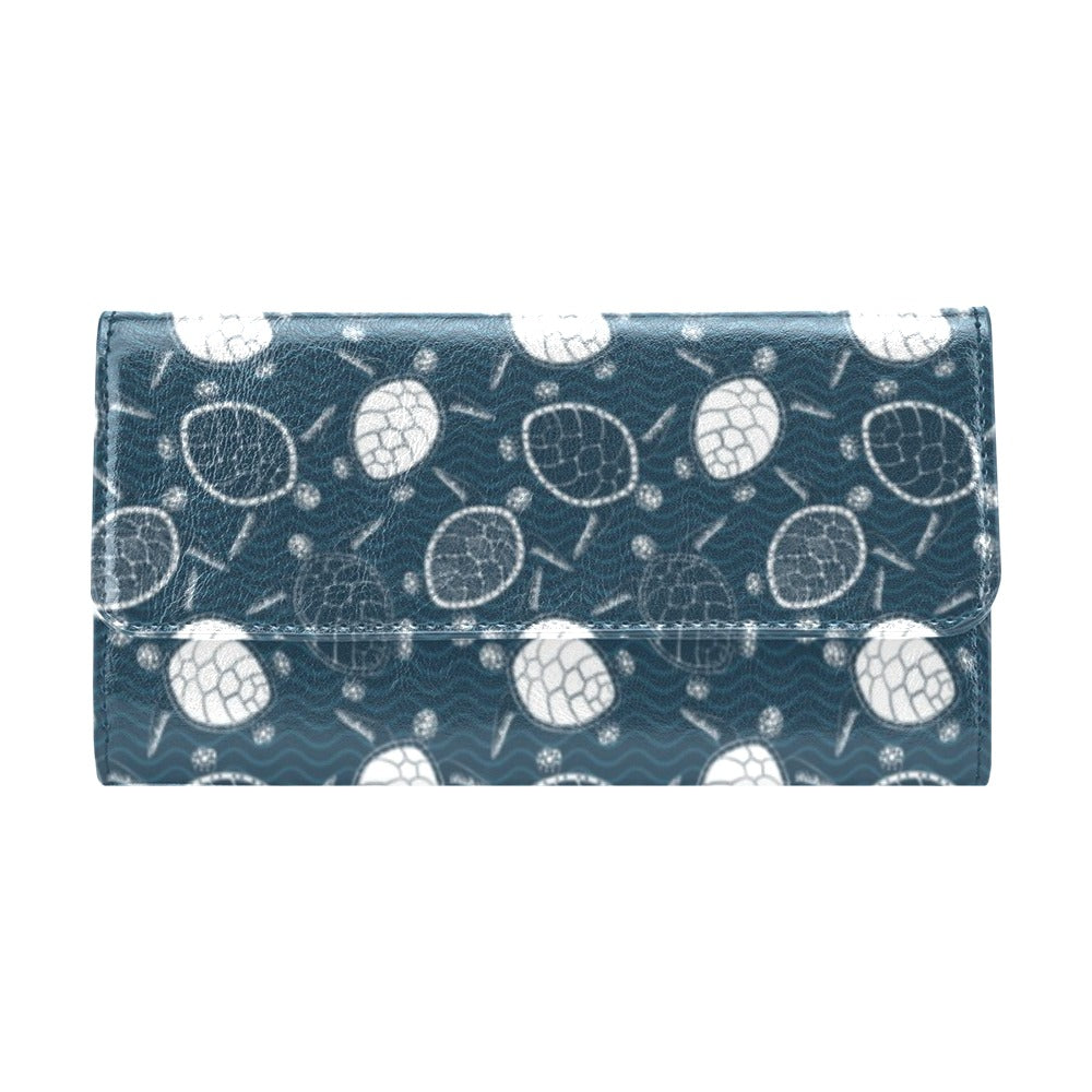 Sea Turtle Print Design LKS3015 Women's Trifold Wallet