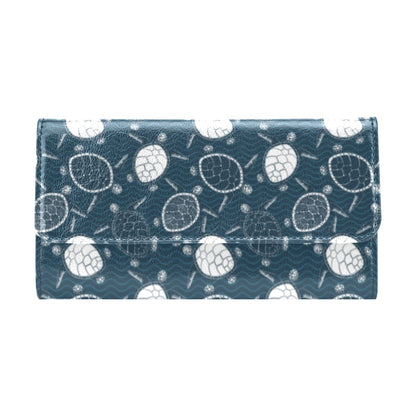 Sea Turtle Print Design LKS3015 Women's Trifold Wallet