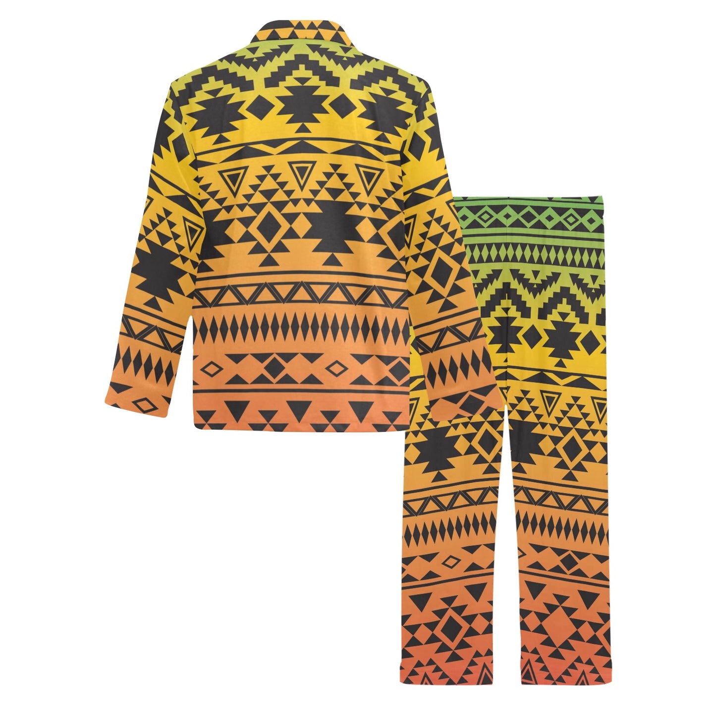Rastafarian Pattern Print Design A04 Men's Long Pajama Set