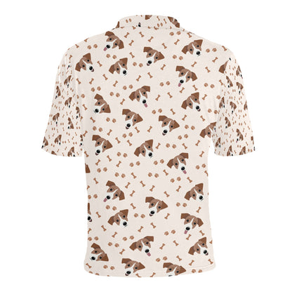 Russell Terriers Paw Print Design LKS303 Men Polo Shirt