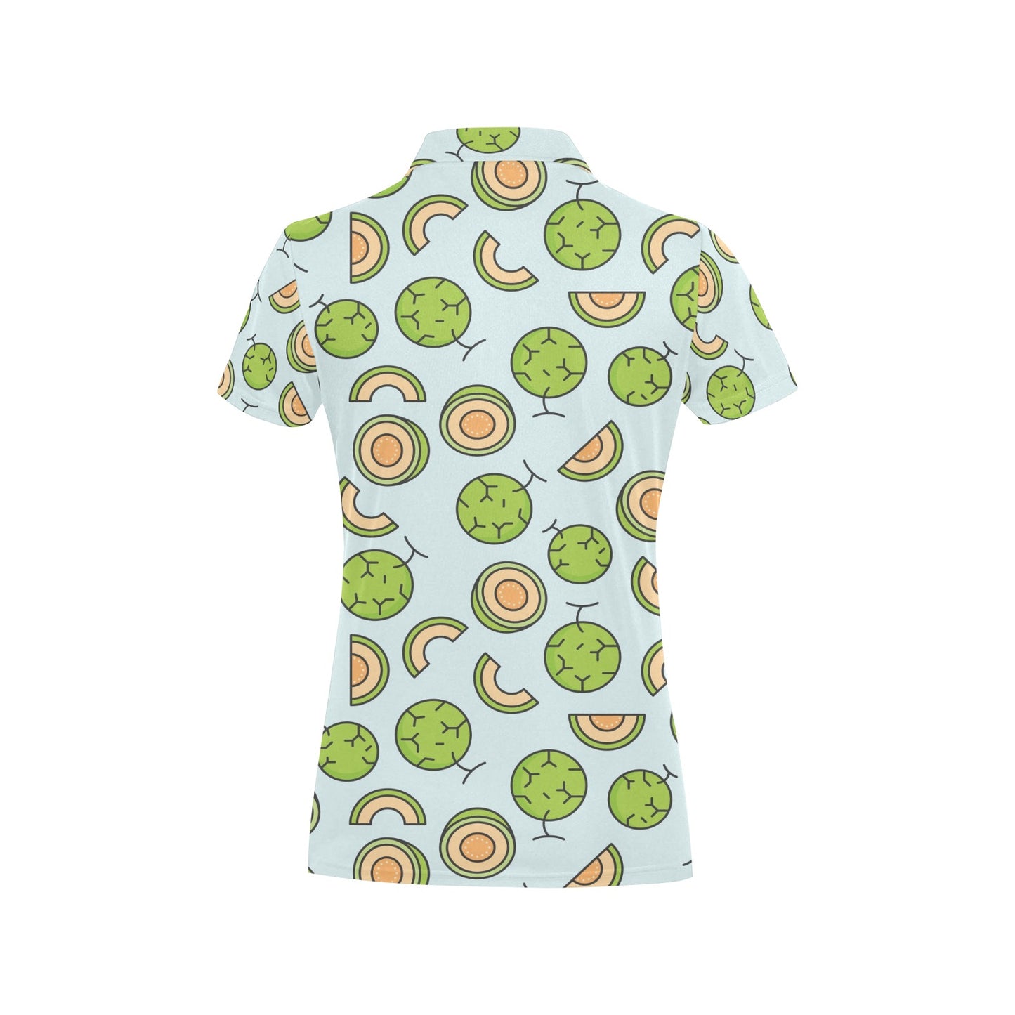 Cantaloupe Pattern Print Design 02 Women's Polo Shirt