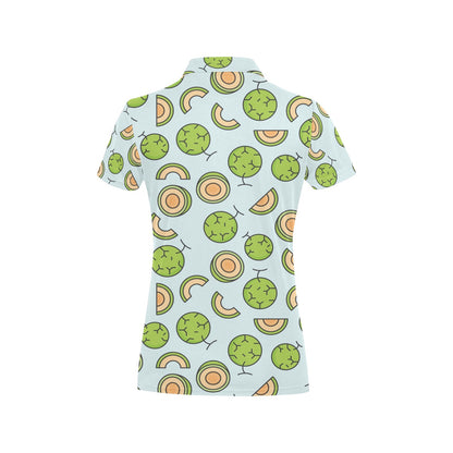 Cantaloupe Pattern Print Design 02 Women's Polo Shirt