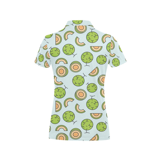 Cantaloupe Pattern Print Design 02 Women's Polo Shirt
