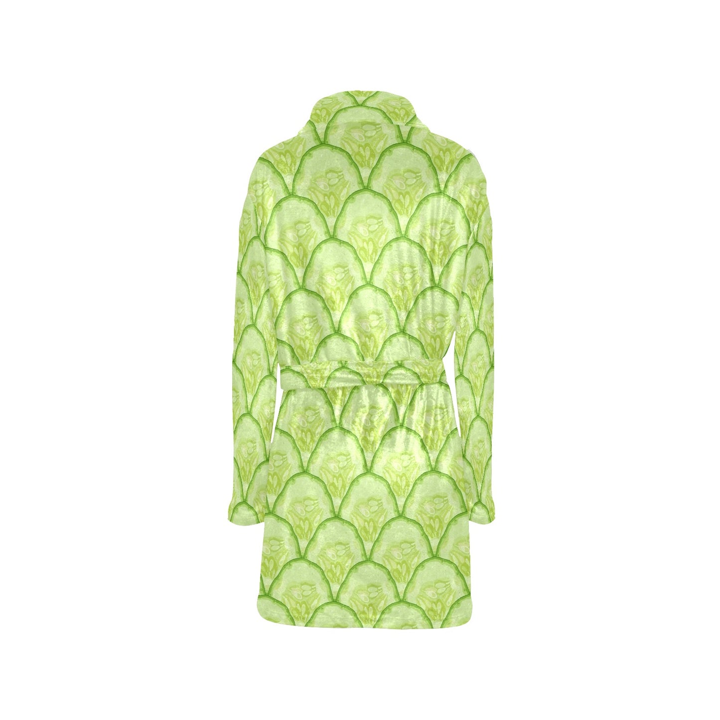 Cucumber Pattern Print Design CC04 Women's Fleece Robe