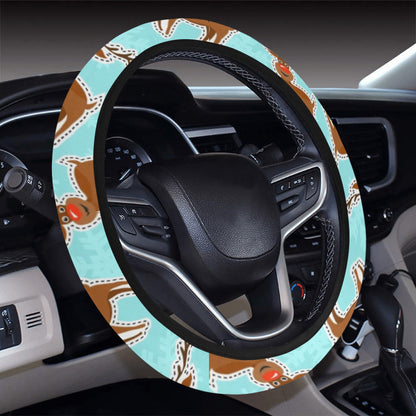 Reindeer Print Design LKS403 Steering Wheel Cover with Elastic Edge
