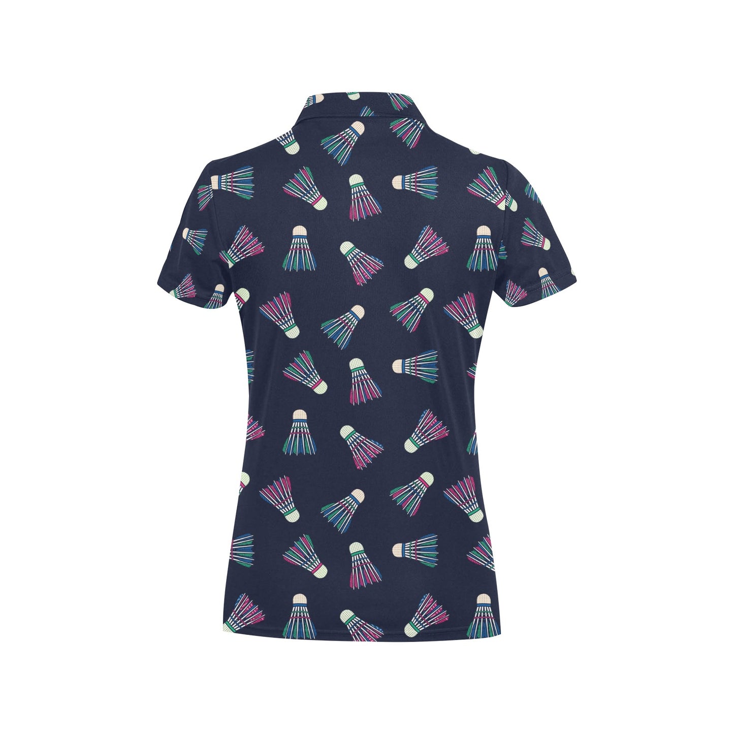 Badminton Ball Pattern Print Design 02 Women's Polo Shirt
