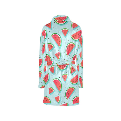 Watermelon Pattern Print Design WM03 Women's Fleece Robe
