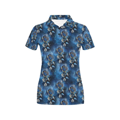 Eagles Dream Catcher Themed Women's Polo Shirt