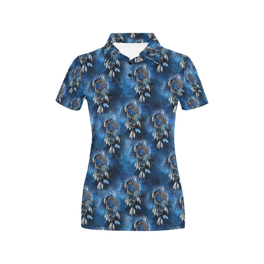 Eagles Dream Catcher Themed Women's Polo Shirt