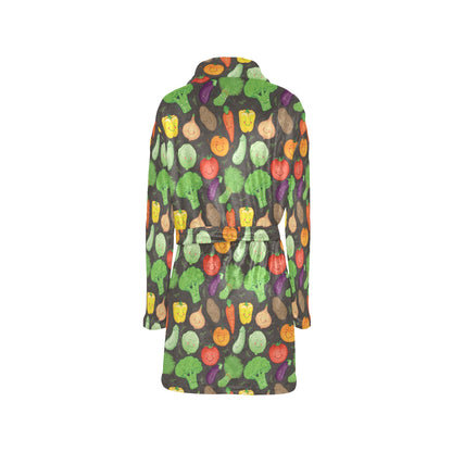 Vegan Funny Themed Design Print Women's Fleece Robe