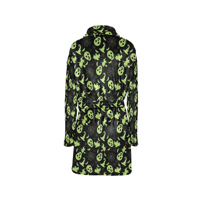 Witch Halloween Print Design LKS306 Women's Fleece Robe