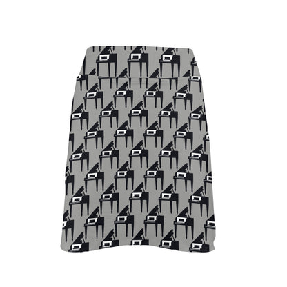 Piano Print Design LKS404 17" Golf & Pickleball Skort with Pockets