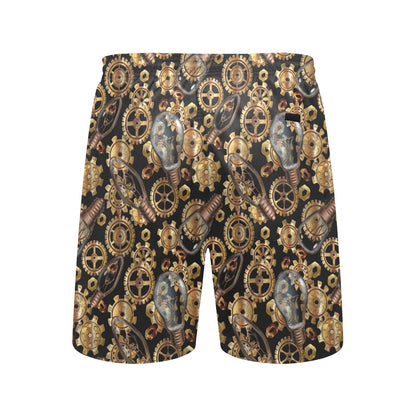 Steampunk Lightbulb Print Design LKS304 Men's Swim Trunks Beach Shorts