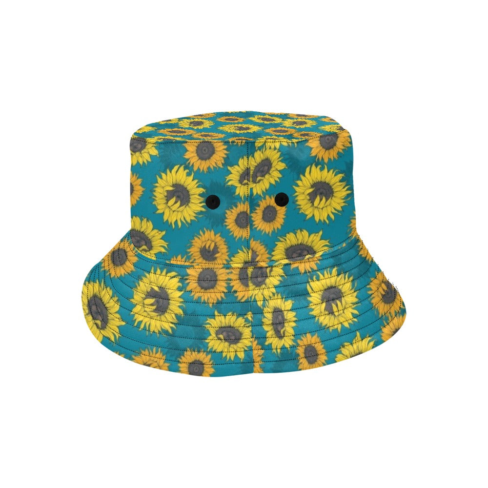 Sunflower Print Design LKS301 Unisex Bucket Hat