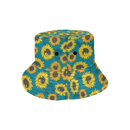 Sunflower Print Design LKS301 Unisex Bucket Hat