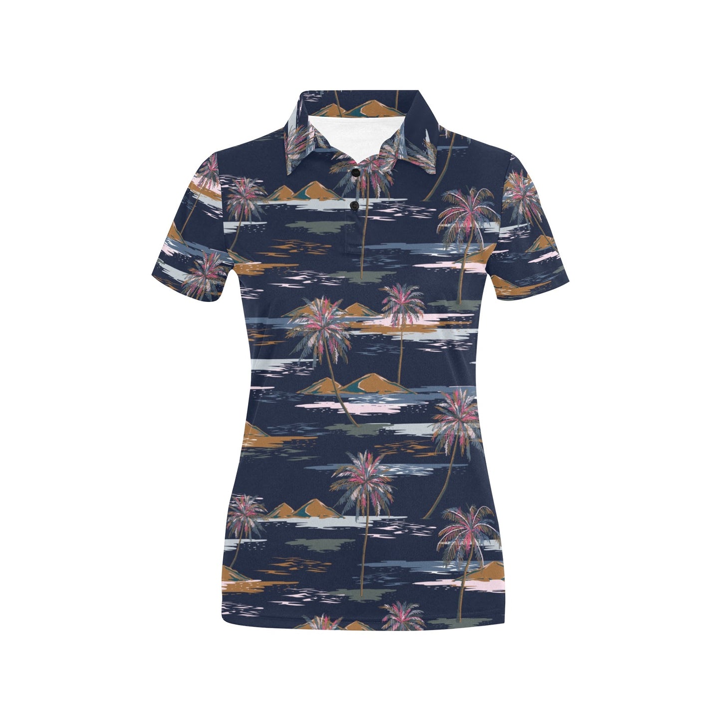 Pacific island Pattern Print Design A06 Women's Polo Shirt