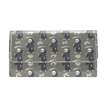 Skeleton Print Design LKS308 Women's Trifold Wallet