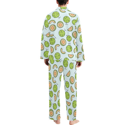 Cantaloupe Pattern Print Design 02 Men's Long Pajama Set