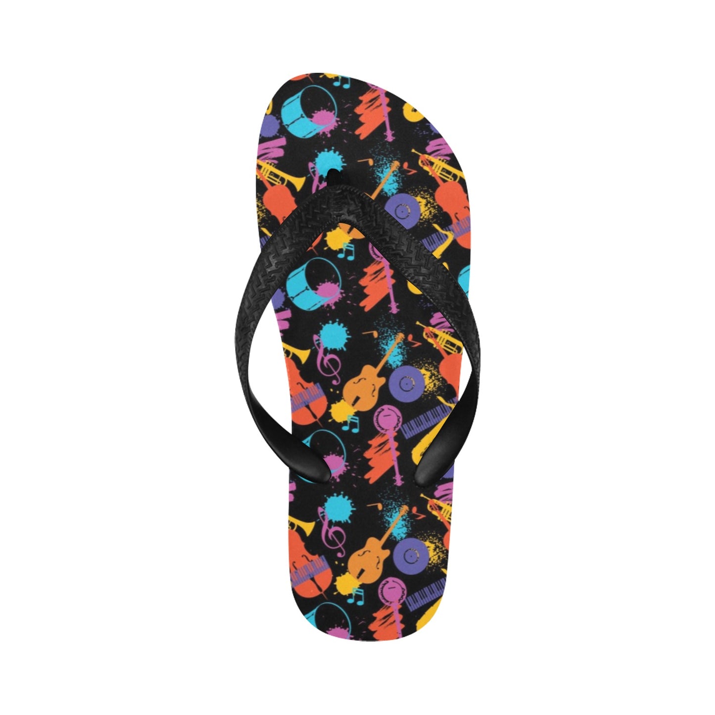 Saxophone Print Design LKS406 Flip Flops