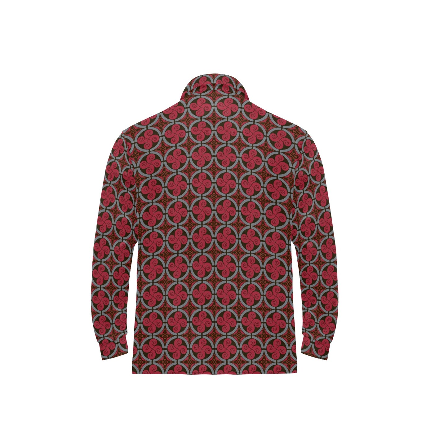 Vikings Print Design LKS301 Long Sleeve Polo Shirt For Men's