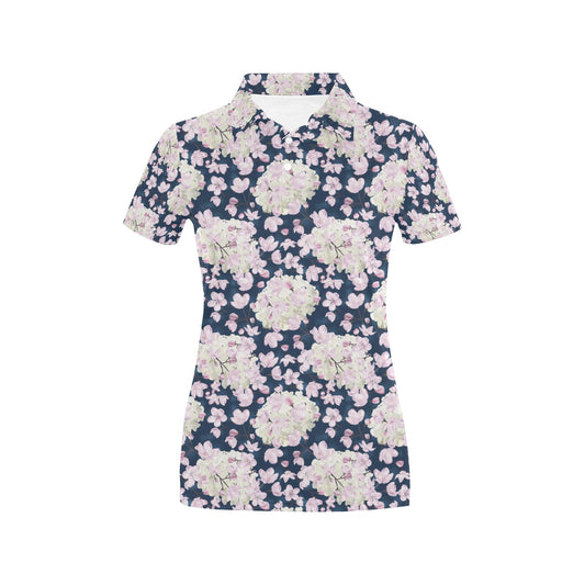 Sakura Print Design LKS305 Women's Polo Shirt