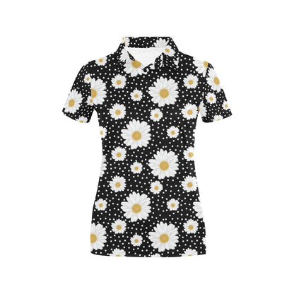 Daisy Pattern Print Design DS02 Women's Polo Shirt